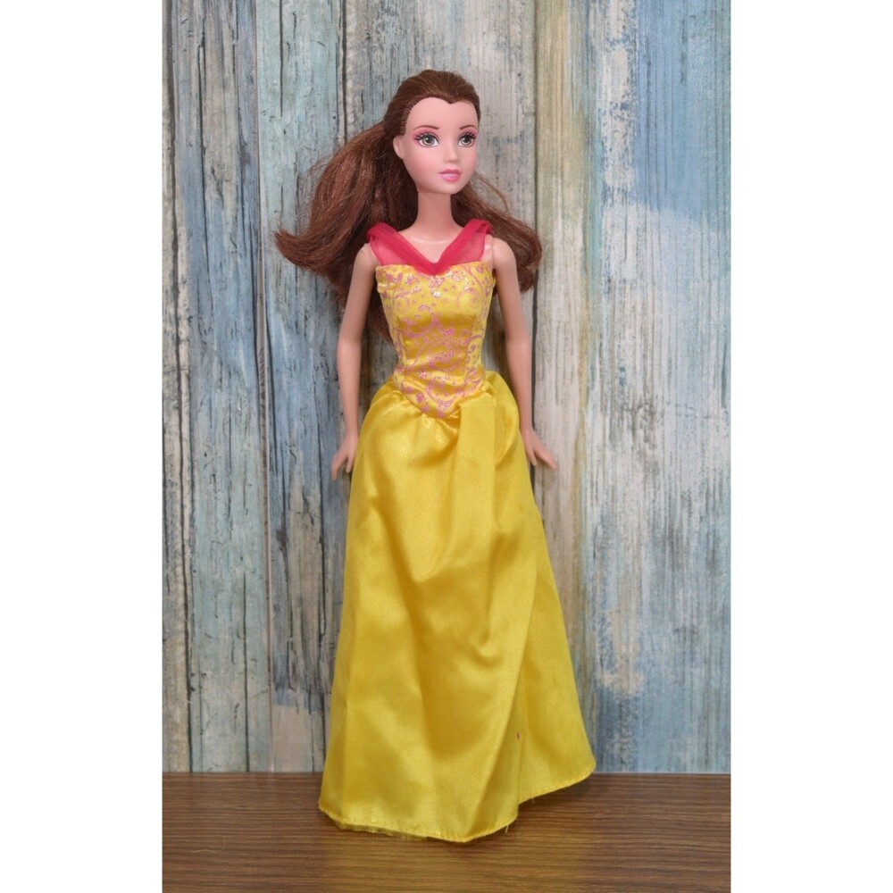 Vintage Mattel Disney Belle Barbie Doll 1999 Beauty and the Beast Yellow Gown